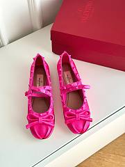 Valentino Rockstud satin pink ballet flats - 2