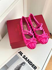 Valentino Rockstud satin pink ballet flats - 4