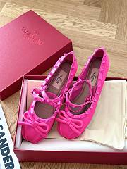 Valentino Rockstud satin pink ballet flats - 5