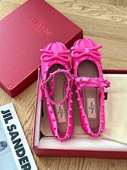 Valentino Rockstud satin pink ballet flats - 6