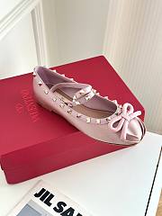 Valentino Rockstud satin light pink ballet flats - 3