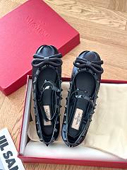 Valentino Rockstud satin black ballet flats - 6