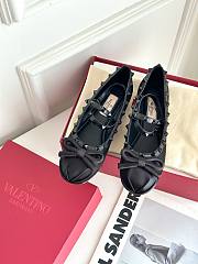 Valentino Rockstud satin black ballet flats - 2