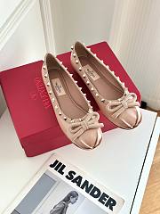 Valentino Rockstud patent beige leather ballet flats - 5