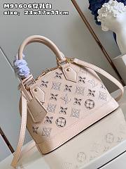 Louis Vuitton Alma BB Beige Leather Bag M22878  - 4