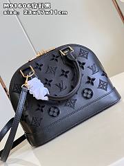 Louis Vuitton Alma BB Black Leather Bag M22878  - 5