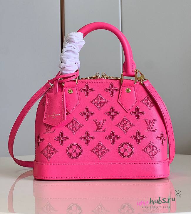 Louis Vuitton Alma BB Pink Leather Bag M22878  - 1