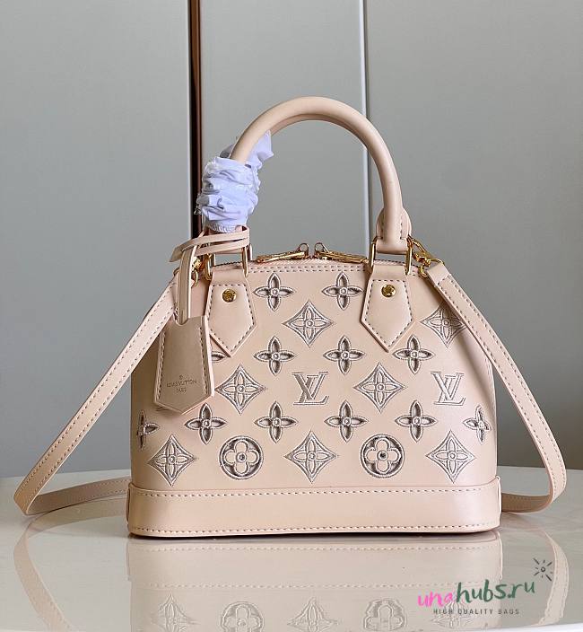 Louis Vuitton Alma BB Beige Leather Bag M22878  - 1