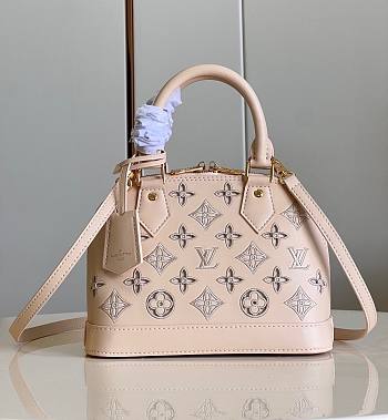 Louis Vuitton Alma BB Beige Leather Bag M22878 