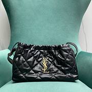 YSL Black Quilted Lambskin Tote Shopping Bag - 1