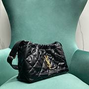 YSL Black Quilted Lambskin Tote Shopping Bag - 4