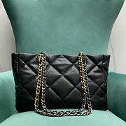 YSL Black Puffer Quilted Lambskin Tote Shopping Bag - 6