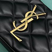 YSL Black Puffer Quilted Lambskin Tote Shopping Bag - 2