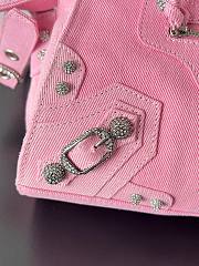 Balenciaga pink cagole XS handle fabric bag - 6