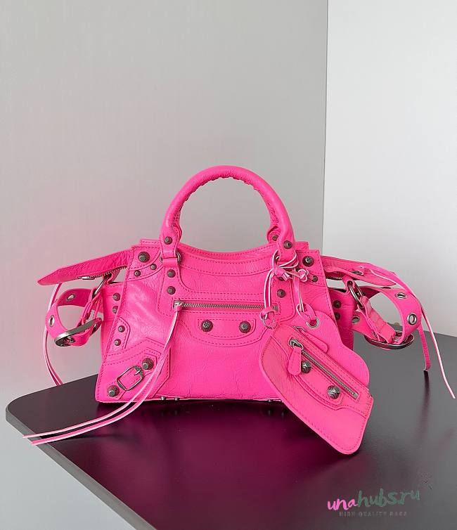 Balenciaga hot pink cagole XS handle bag 02 - 1