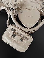 Balenciaga beige cagole XS handle fabric bag - 6