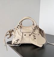 Balenciaga beige cagole XS handle fabric bag - 1