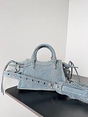 Balenciaga denim cagole XS handle bag - 4