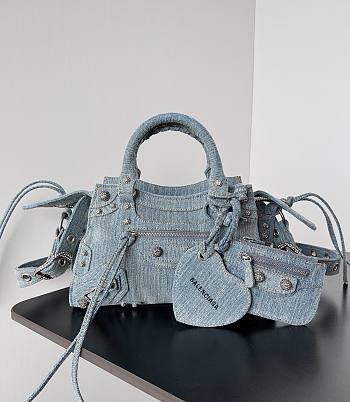 Balenciaga denim cagole XS handle bag