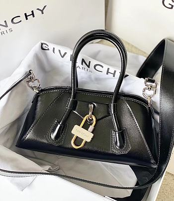 Givenchy Antigona stretch mini black leather bag