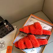 Hermes Chypre teddy orange sandal - 6