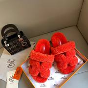 Hermes Chypre teddy orange sandal - 2