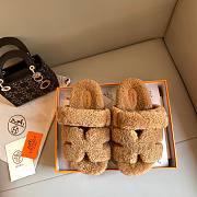 Hermes Chypre teddy beige sandal - 6