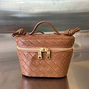 Bottega Veneta Mini Intrecciato Vanity Case Brown Bag - 1