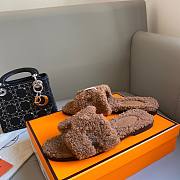 Hermes teddy brwon sandal - 6