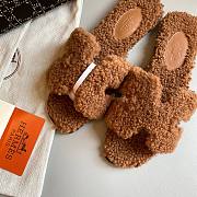 Hermes teddy brwon sandal - 5