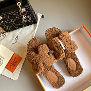 Hermes teddy brwon sandal - 4