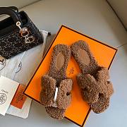 Hermes teddy brwon sandal - 3