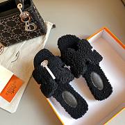 Hermes teddy black sandal - 5