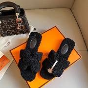 Hermes teddy black sandal - 4