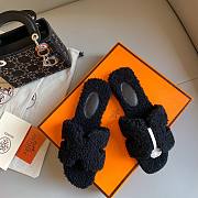 Hermes teddy black sandal - 3