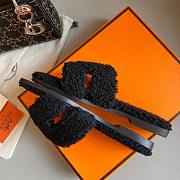 Hermes teddy black sandal - 2