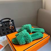 Hermes teddy green sandal - 5