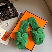 Hermes teddy green sandal - 2