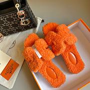 Hermes teddy orange sandal - 5