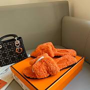 Hermes teddy orange sandal - 3