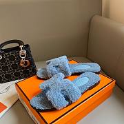 Hermes teddy blue sandal - 5