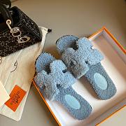 Hermes teddy blue sandal - 4