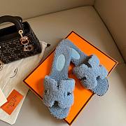 Hermes teddy blue sandal - 2