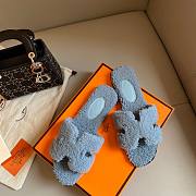 Hermes teddy blue sandal - 3