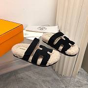 Hermes teddy 2 tone black sandal - 6