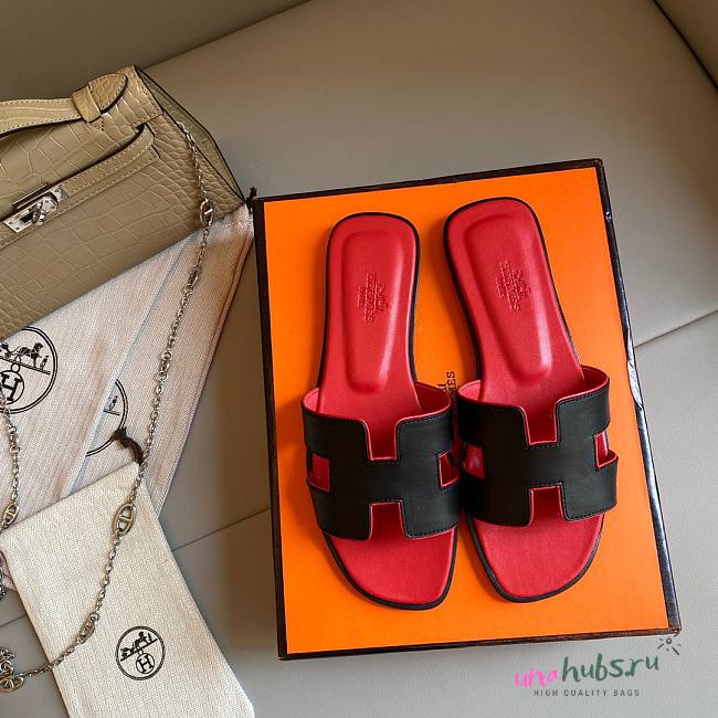 Hermes red black sandal - 1