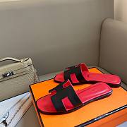 Hermes red black sandal - 2