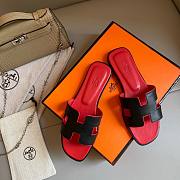 Hermes red black sandal - 3