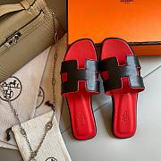 Hermes red black sandal - 5