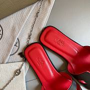 Hermes red black sandal - 6